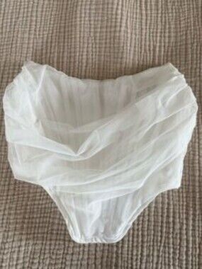Sheer White Draped Crop Top